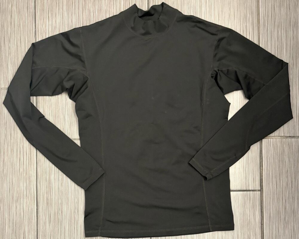 Patagonia Mock Neck Long Sleeve Compression Shirt Women’s Large Black Base Layer
